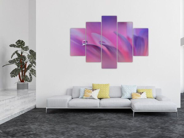 Tablou - Picătură pe floare (150x105 cm)
