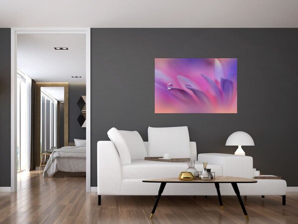 Tablou - Picătură pe floare (90x60 cm)