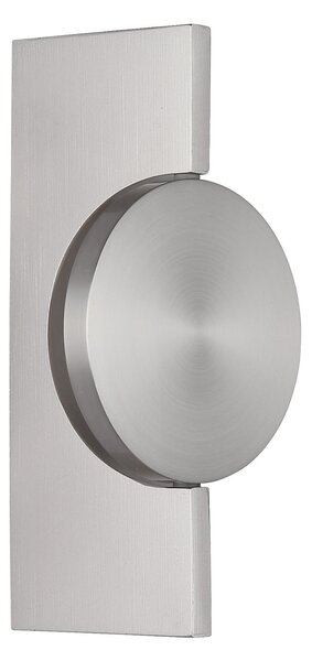 Globo Aplică de perete cu LED Jasper, înălțime 20 cm, nichel mat, metal, Metalic, Camera de zi / sufragerie, Metal, Modern