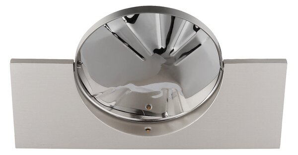 Globo Aplică de perete cu LED Jasper, înălțime 20 cm, nichel mat, metal, Metalic, Camera de zi / sufragerie, Metal, Modern
