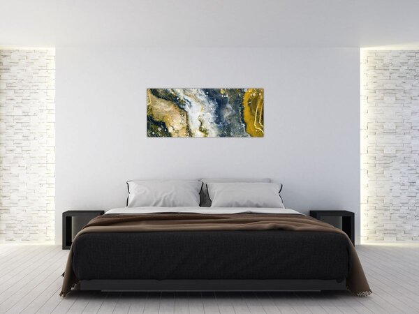 Tablou - Abstract auriu (120x50 cm)