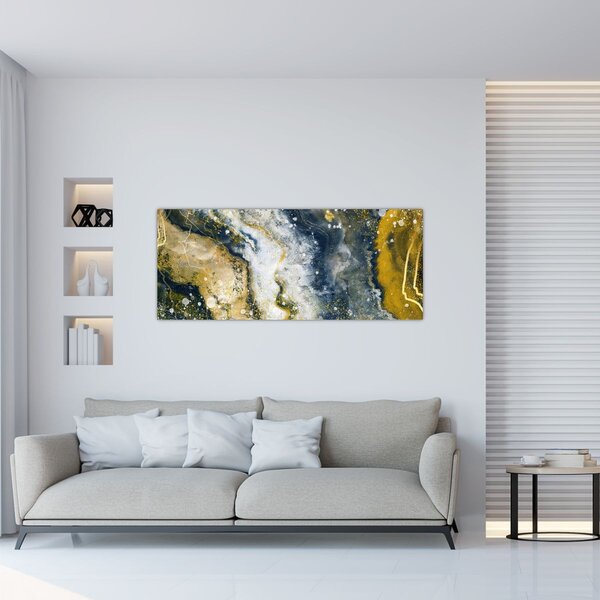 Tablou - Abstract auriu (120x50 cm)