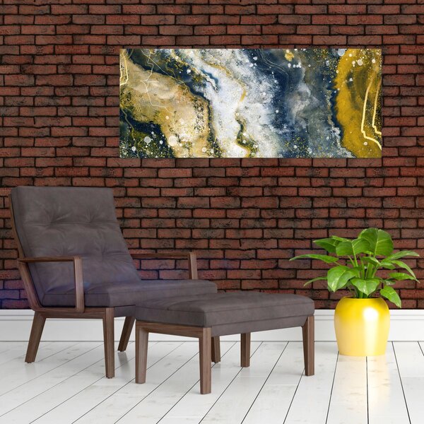 Tablou - Abstract auriu (120x50 cm)