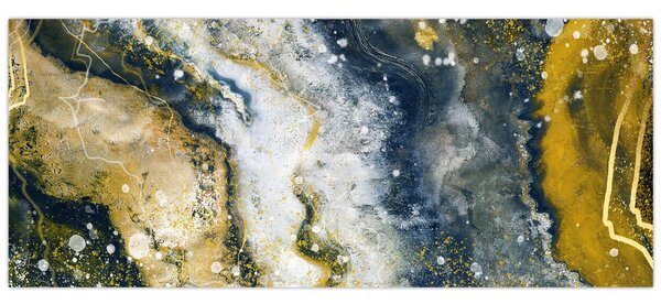 Tablou - Abstract auriu (120x50 cm)