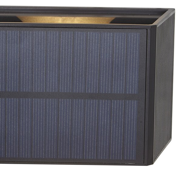 Lampă de perete de exterior neagră cu LED, cu 2 lumini, IP65 solară - Christof