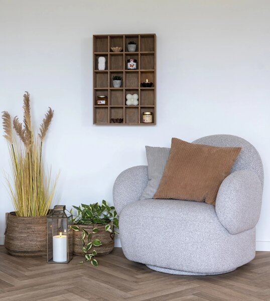 Fotoliu lounge Messina, Gri deschis , 87x85x81 cm