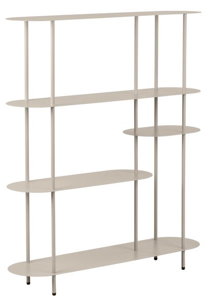 Etajera metalica asimetrica Rieti, Nisip, 118x31x139 cm