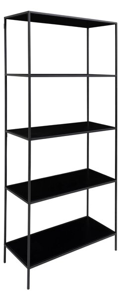 Etajera metalica inalta Vita, Negru, 36x80x170 cm