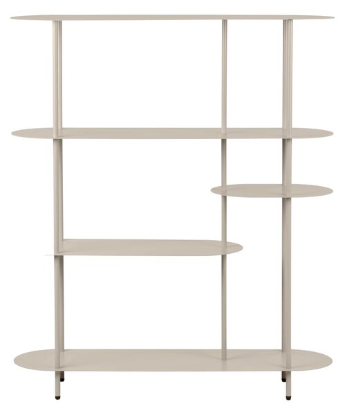 Etajera metalica asimetrica Rieti, Nisip, 118x31x139 cm
