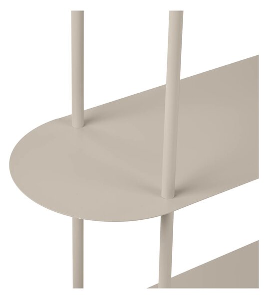 Etajera metalica asimetrica Rieti, Nisip, 118x31x139 cm