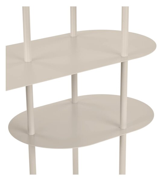 Etajera metalica asimetrica Rieti, Nisip, 118x31x139 cm