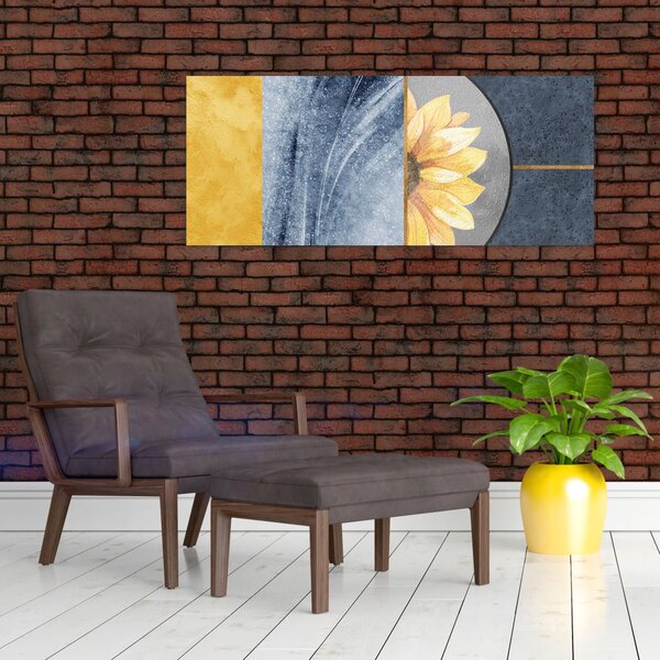 Tablou - Forme și flori (120x50 cm)