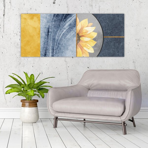 Tablou - Forme și flori (120x50 cm)