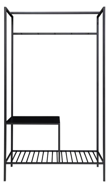 Dulap haine Vita, Negru, 38x101x170 cm