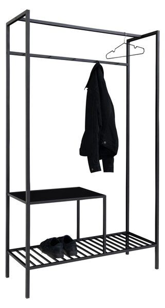 Dulap haine Vita, Negru, 38x101x170 cm