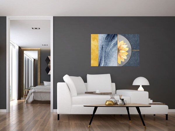 Tablou - Forme și flori (90x60 cm)