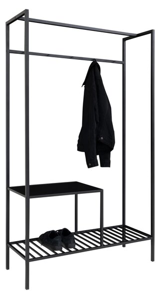 Dulap haine Vita, Negru, 38x101x170 cm