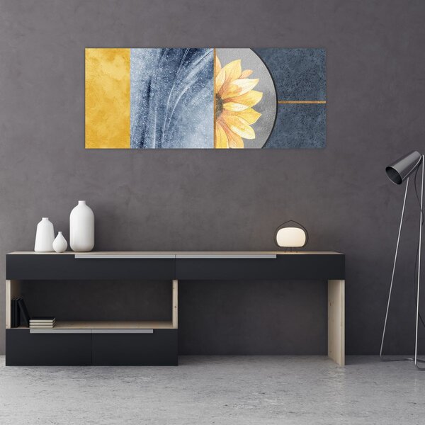Tablou - Forme și flori (120x50 cm)