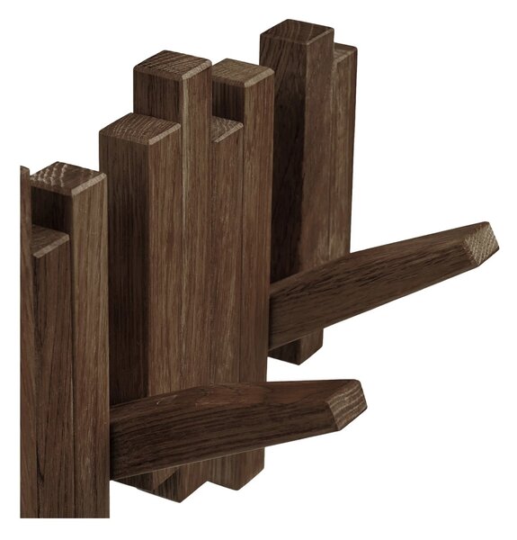 Cuier de perete Caltra, Maro inchis, 3x40x18 cm