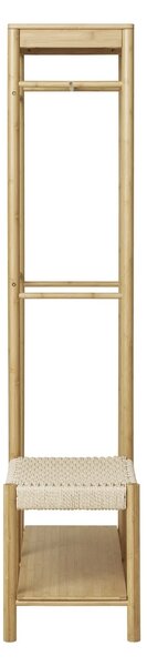 Cuier cu banca Ember, Natural, 95x36x165 cm