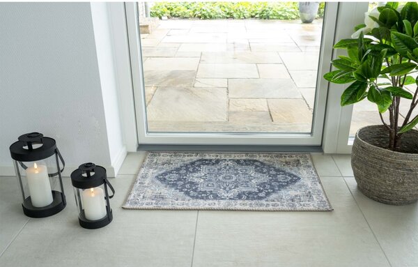 Covor intrare Doormat, Albastru, 80x50x1 cm