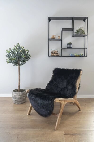 Covor Artificial blana de miel, Negru, 180x60x6.5 cm