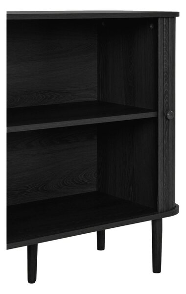 Comoda Nikko, Negru, 140x40x79 cm