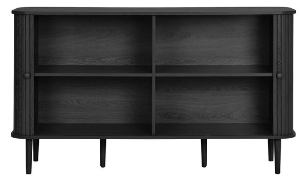 Comoda Nikko, Negru, 140x40x79 cm