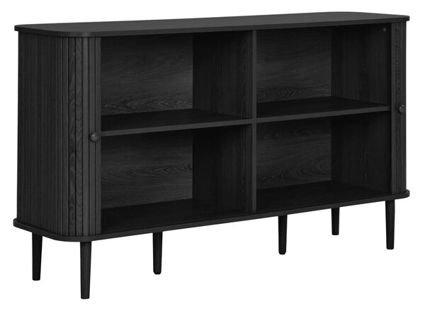Comoda Nikko, Negru, 140x40x79 cm