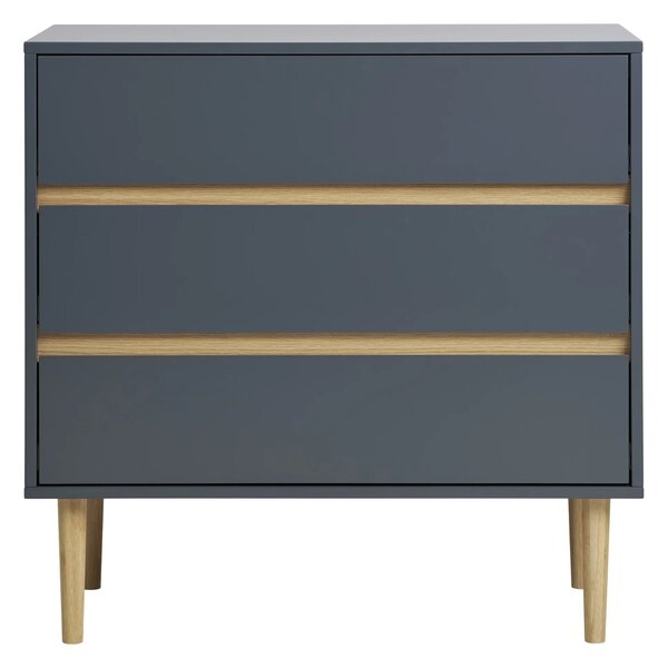 Comoda Bisley, Gri inchis, 40x80x80 cm