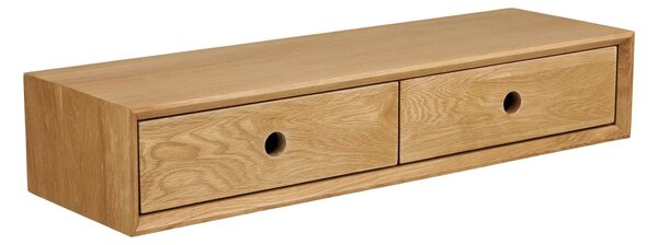 Comoda de perete Luzern, Nuc, 25x80x15 cm