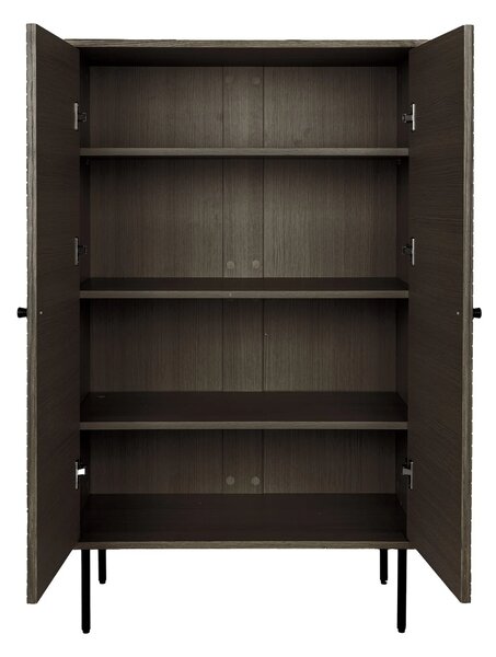 Comoda inalta Kyoto, Gri, 40x80x130 cm