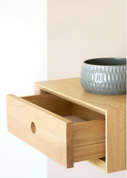Comoda de perete Luzern, Nuc, 25x40x15 cm