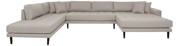 Coltar in forma de U open end Lido, Gri, 220x370x76 cm