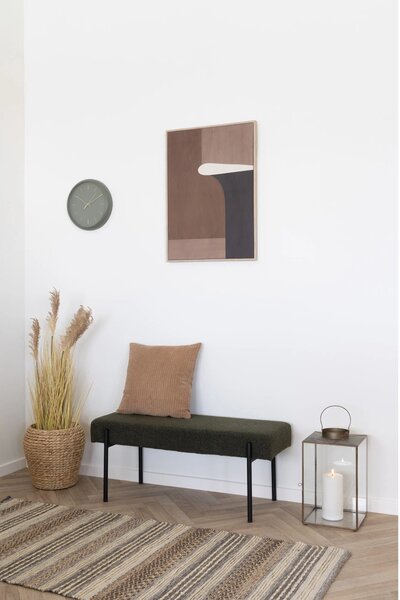 Ceas de perete Rossano, Verde inchis, 4x30x30 cm