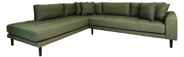 Coltar cu brat deschis open end Lido, Verde masliniu, 220x257x76 cm