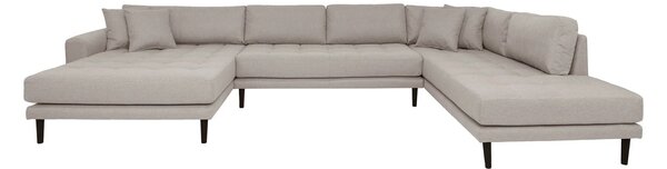 Coltar in forma de U open end Lido, Piatra, 220x370x76 cm
