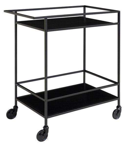 Carucior bar Vita, Negru, 68x40x79 cm