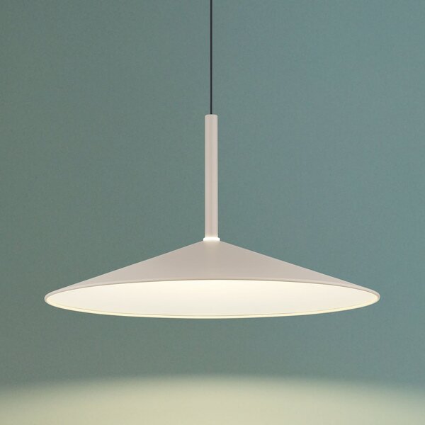 Globo Lampă suspendată LED Lampone, culoare nisip, Ø 47 cm, metal, Soft-Lift, Bej, Camera de zi / sufragerie, Metal, Modern