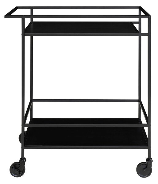 Carucior bar Vita, Negru, 68x40x79 cm