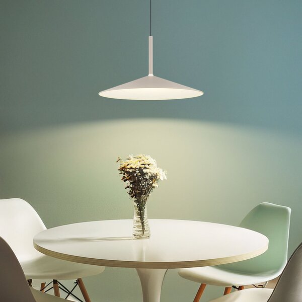 Globo Lampă suspendată LED Lampone, culoare nisip, Ø 47 cm, metal, Soft-Lift, Bej, Camera de zi / sufragerie, Metal, Modern