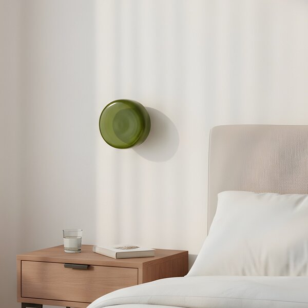 ALDEX Aplică BonBon, verde, Ø 16 cm, sticlă, reglabil, Verde, Camera de zi / sufragerie, Sticlă, Design