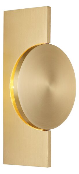 Globo Aplică de perete cu LED Jasper, înălțime 28 cm, alamă mată, metal, Auriu / Alamă, Camera de zi / sufragerie, Metal, Modern