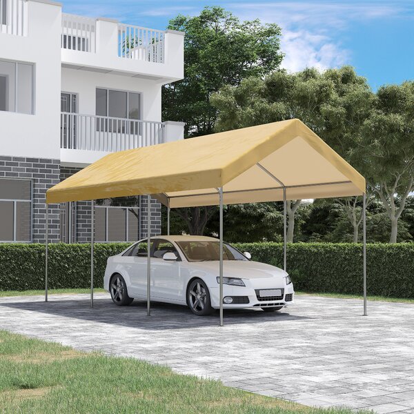 Outsunny Garaj Cort 6x3m, Portabil, Ideal pentru Grădină, Cort cu Copertină, Adăpost Depozitare, Ușor de Asamblat | Aosom Romania