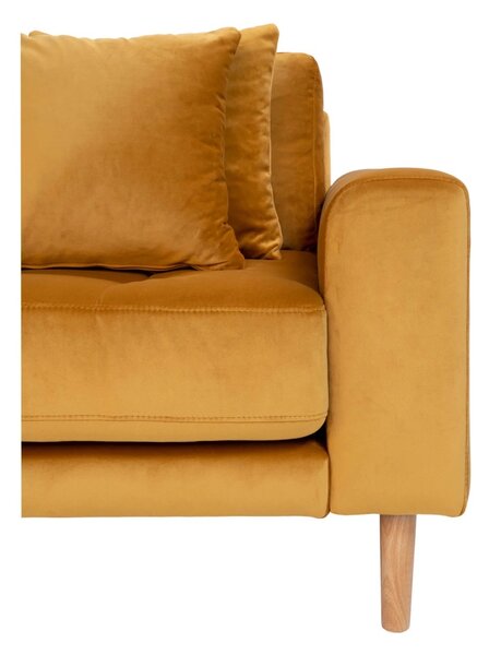 Canapea lounge Lido, Galben mustar, 92x290x76 cm