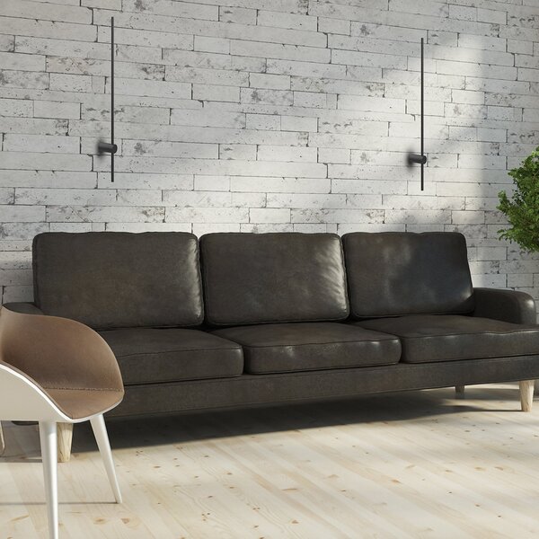 Milagro Lighting Aplică de perete LED Swing, înălțime 60 cm, CCT, metal, negru, Negru, Camera de zi / sufragerie, Metal, Modern