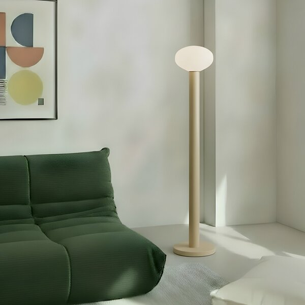 ALDEX Lampadar Flo, bej, înălțime 138 cm, 1 bec, sticlă, Bej, Camera de zi / sufragerie, Metal, Design