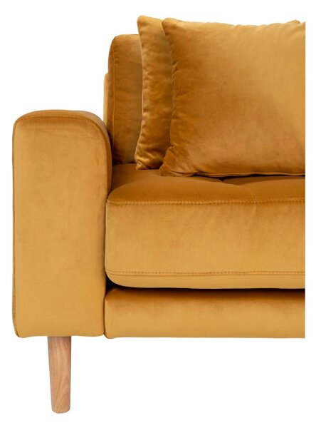 Canapea lounge Lido, Galben mustar, 170x92x290x76 cm