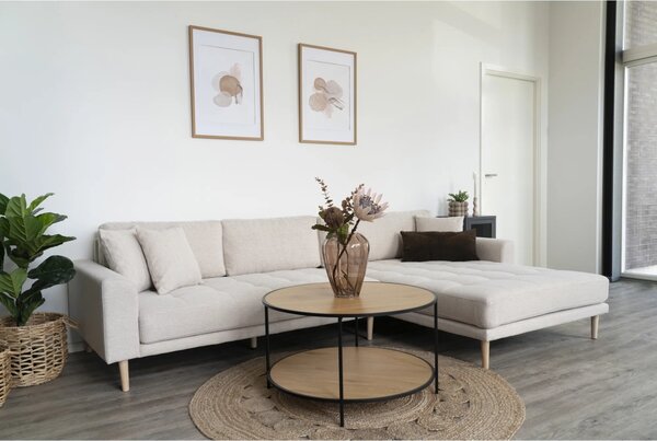 Canapea lounge dreapta Lido, Nisip, 170x92x290x76 cm