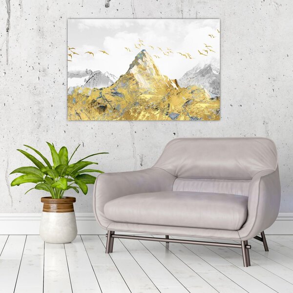 Tablou - Munte auriu (90x60 cm)